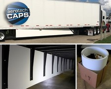 Aerodynamic Trailer Skirt (2) BLACK for Semi-Truck: SAVE FUEL! By AeroTech Caps