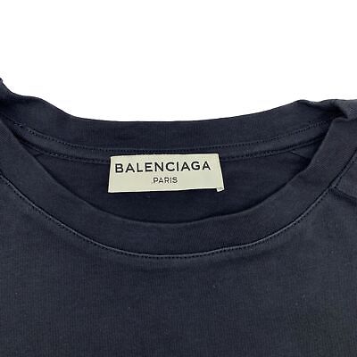 Authentic Balenciaga T‐Shirt Size:S Black Cotton #36632452 Authentic Balenciaga T‐Shirt Size:S Black Cotton #36632452