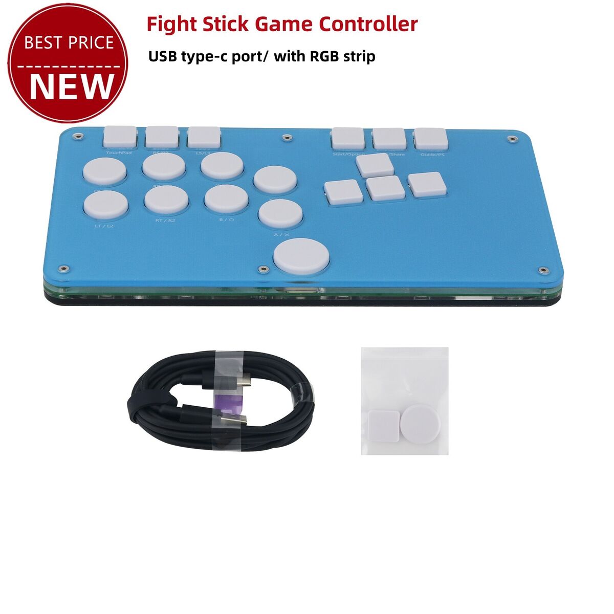 Right-Hand WASD Arcade Controller Fight Stick Game Right-Hand WASD Arcade Controller Fight Stick Game