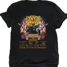 Lynyrd Skynyrd 60th Anniversary 1964 2024 Signatures American Flag T-Shirt