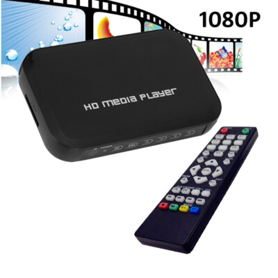 A28C TV Media Player USB SD MMC HDMI VGA AV YPbPr Multi IR Fernbedienung 1080p