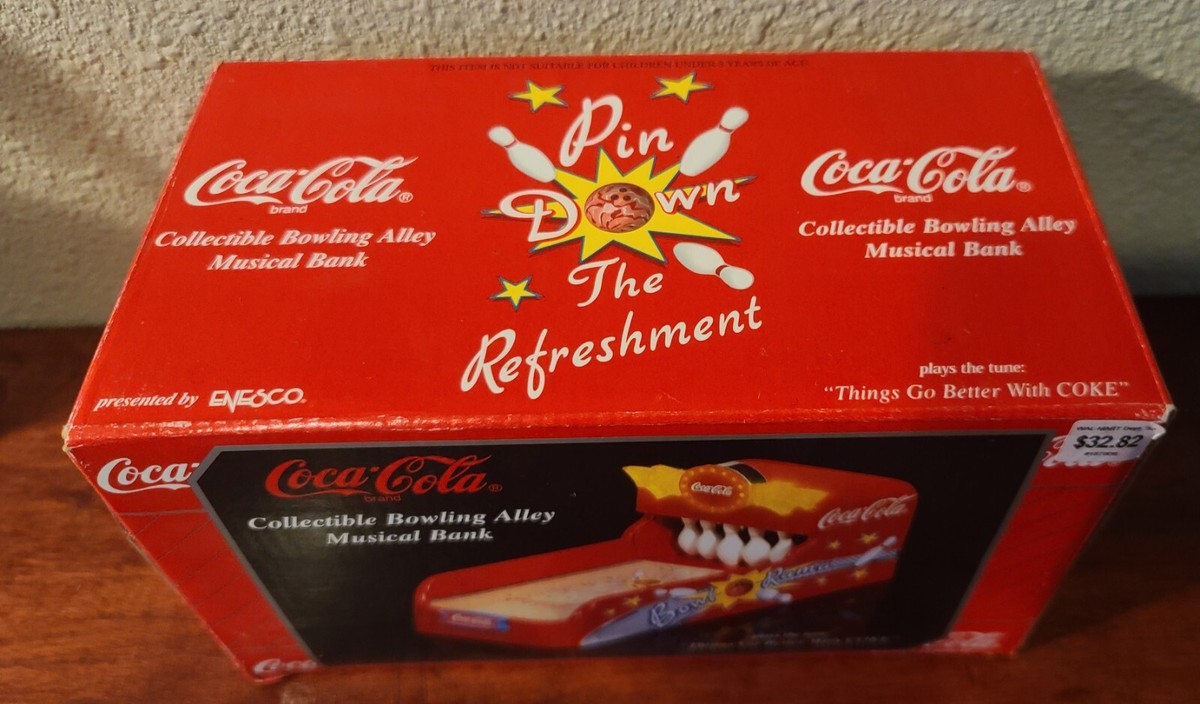 1999 Enesco Coca Cola Bowling Alley Musical Bank | eBay