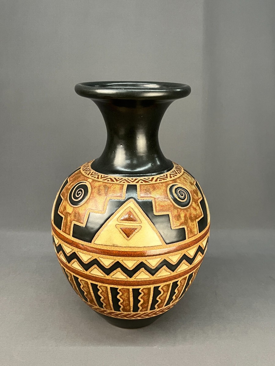 Earthsea Pottery Miller & Vrana Studio Polychrome Ceramic 15 1/2
