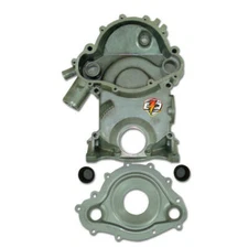 EngineQuest Engine Timing Cover TC400N; Satin Aluminum for Pontiac 301-400 455