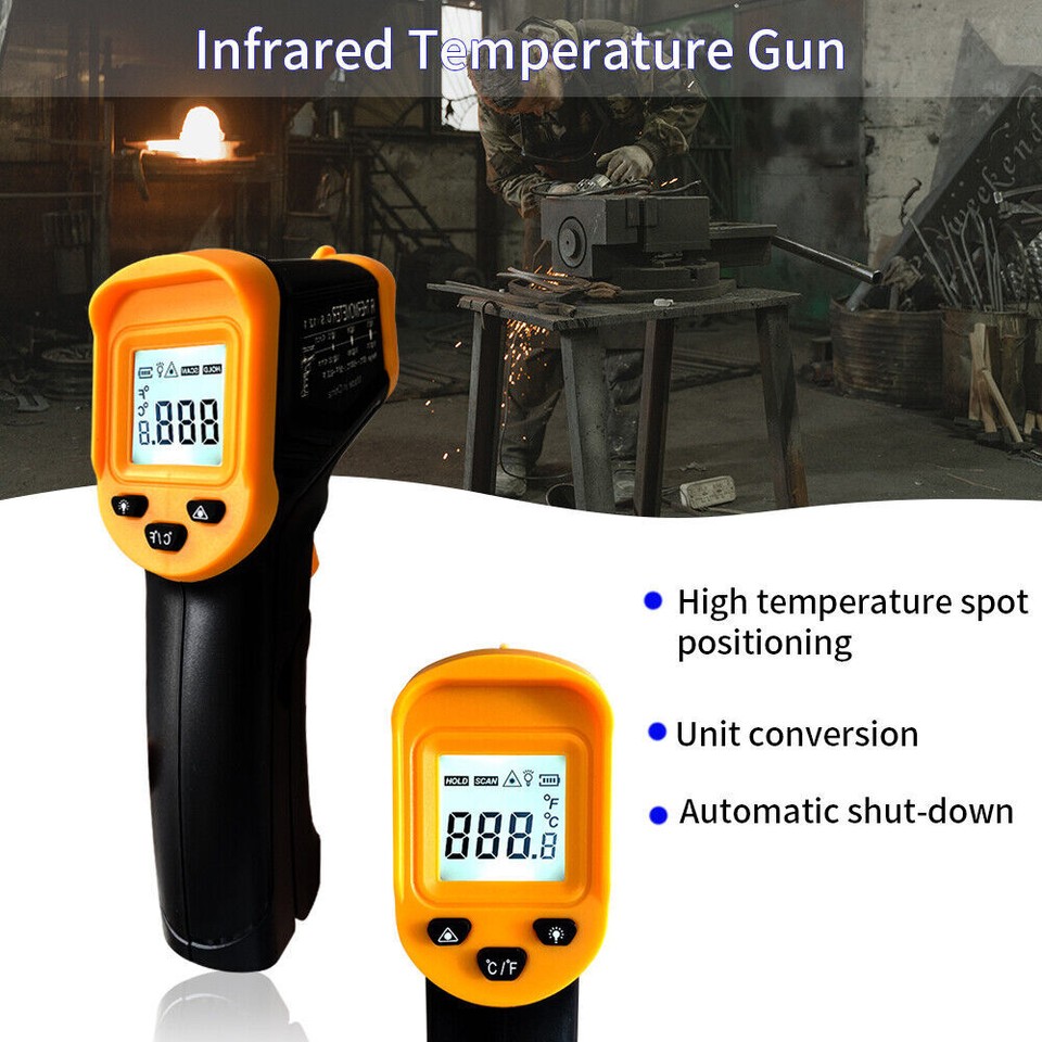 Digital Thermometer Infrared Gun IR Laser LCD Temperature NonContact