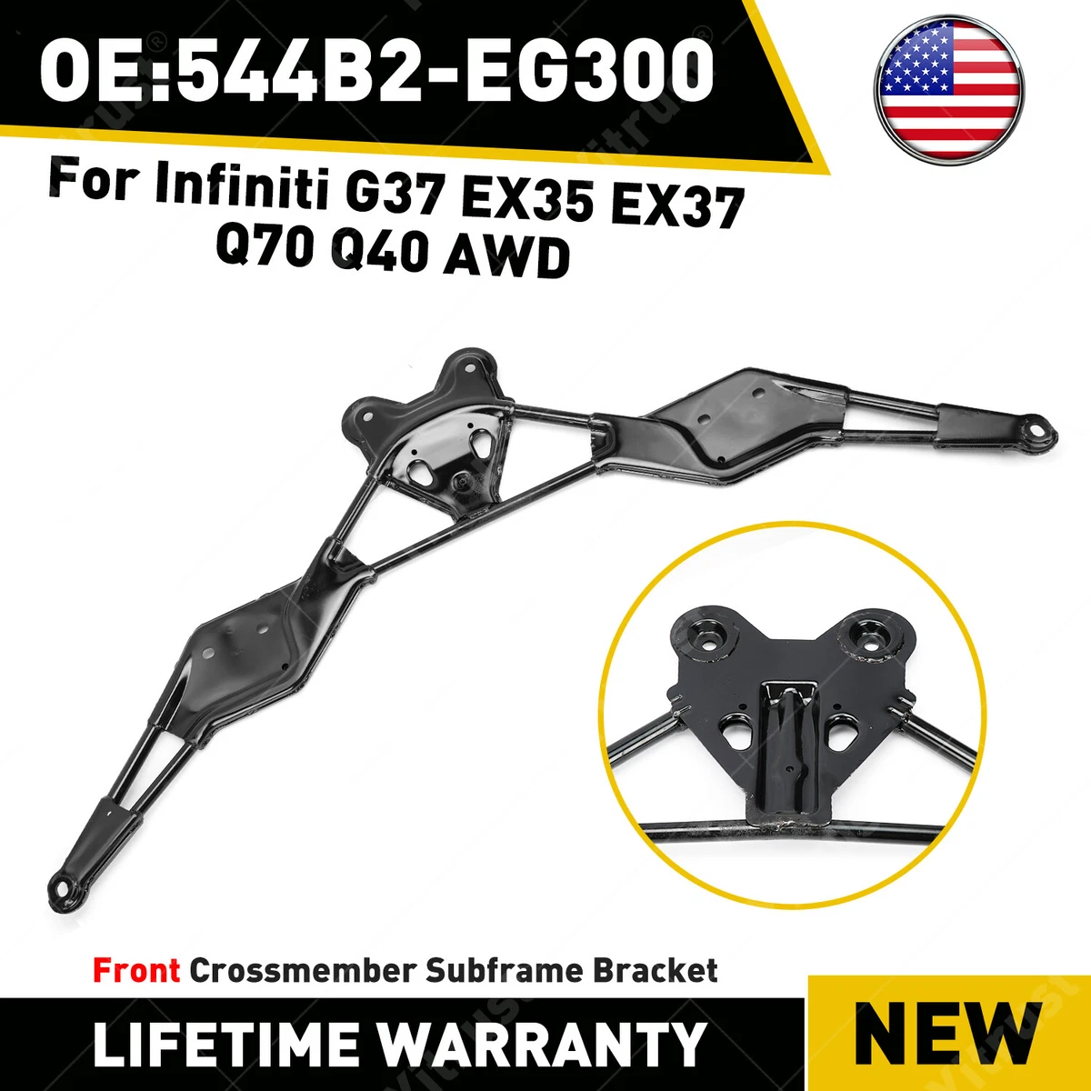 Bar Assembly Cross-Front For INFINITI EX35 G25 G35 M37 M56