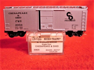 KD 20820-1 C & O 40' Alum. Box Car 'C and O FOR PROGRESS' #2954 'NEW' N-SCALE