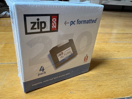 Lot of 4x Brand new ZIP 250 MB disks - For Iomega ZIP 250 drive Gigapack sealed! - Afbeelding 2 van 6