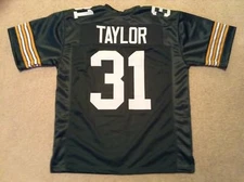 UNSIGNED CUSTOM Sewn Stitched Jim Taylor Green Jersey - M, L, XL, 2XL