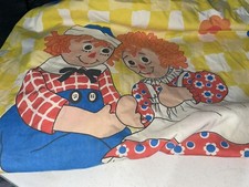 Raggedy Ann and Andy Fitted Sheet Twin Size Vintage
