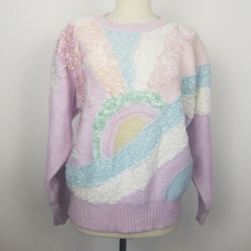 Fairy Kai Kawaii Vintage Sweater Pastel Spring Ra… - image 1