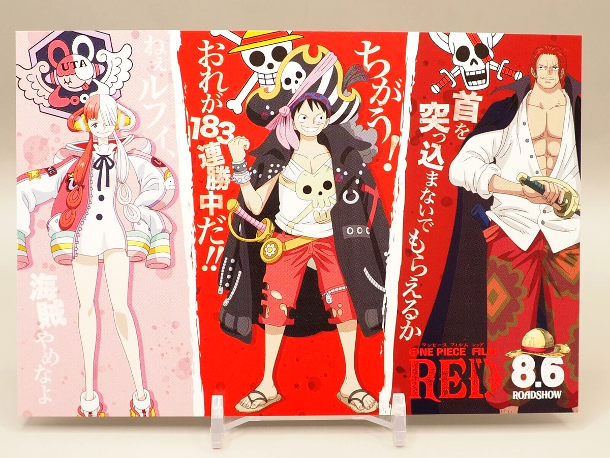 コミック・アニメ SHANKS AND UTA - ONE PIECE FILM RED Ver. Uta Luffy Shanks One Piece Film Red Movie Animate Postcard Japan