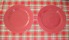 Vintage Syracuse China O.P.CO SS 6 3/8" Plates Maroon ~ Set of 2 ~