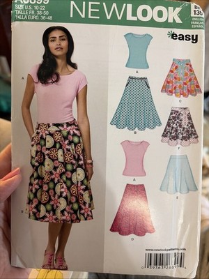 NEW LOOK 6899 ~ 10-22  ~ Tops and Skirts with Different Lengths Sewing Pattern