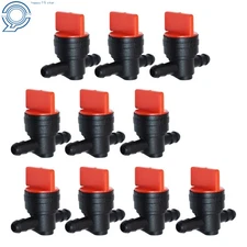 10PK 1/4" Straight In-Line Gas Fuel Shut-off / Cut-off Valves Petcock AM107340