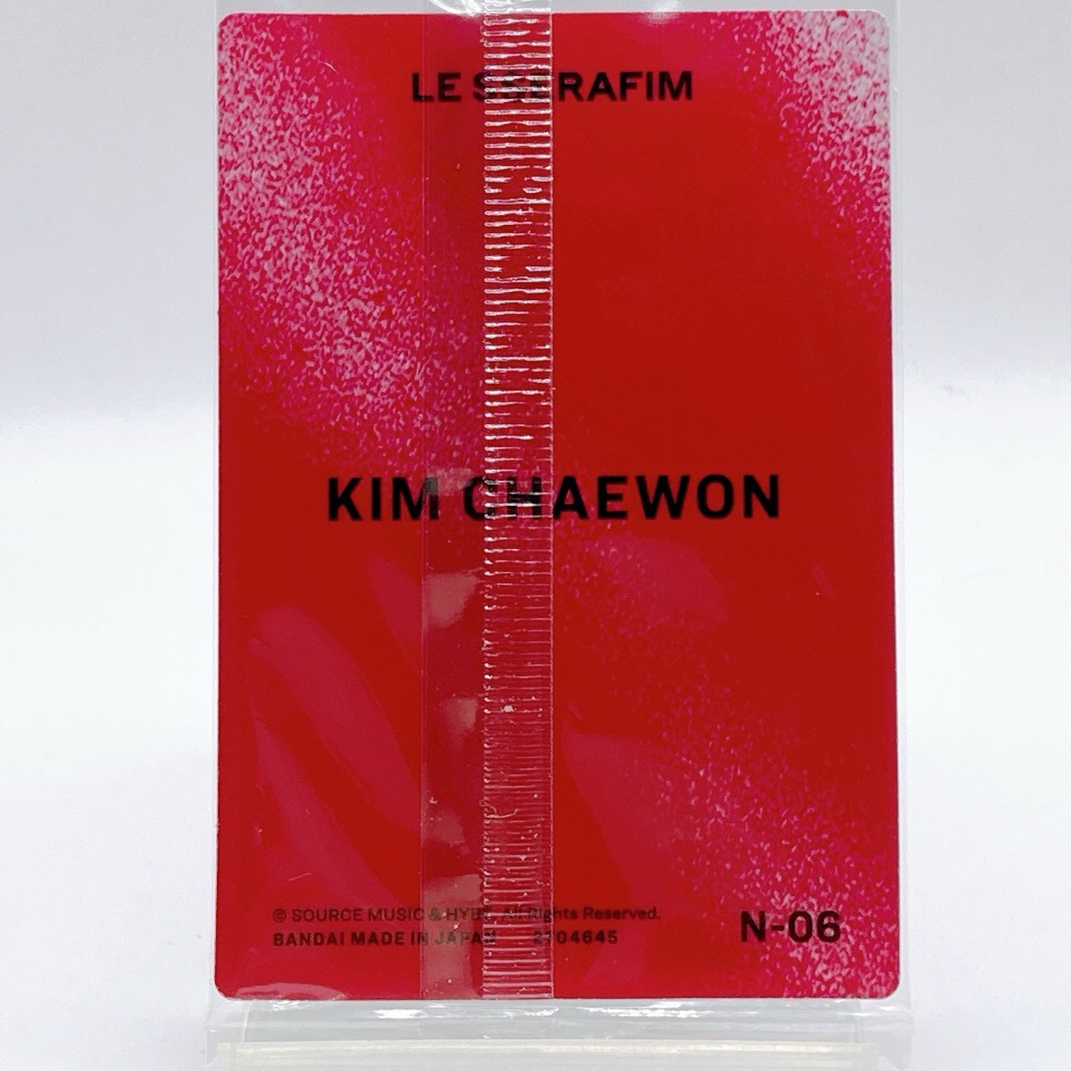 LE SSERAFIM Kim Chaewon Foil Stamped Wafer Card N-06 Bandai Japan