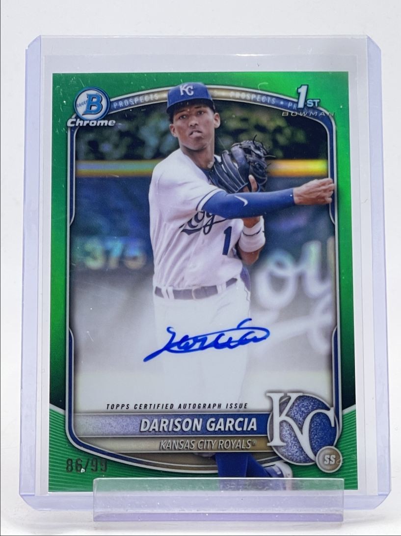 DARISON GARCIA 2025 BOWMAN CHROME 1ST GREEN REFRACTOR AUTO /99 Q5439
