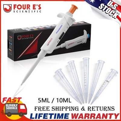 0.1μl-10ml Micropipette 100x Lab Pipettor Tips Adjustable Single Channel Pipette