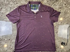 William Murray Golf Polo Shirt Mens XL Still Playing Around Burgundy