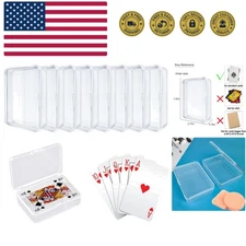 8 Pcs Blank Playing Card Case, Clear Plastic Playing Game Card Storage Box Ho...