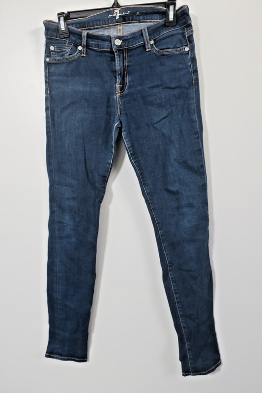 7 For All Mankind The Skinny Women's Stretch Blue Jeans Size 29