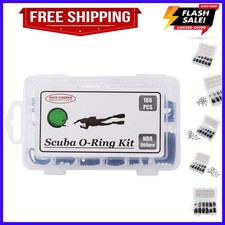 166 Pieces Scuba O-Ring Kit Scuba Diving Rubber Orings, for Dive Hoses Ring D...