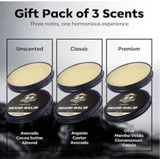 Waking Forest Beard Balm Kit for Men 3Pcs Softener & Moisturizer Beard