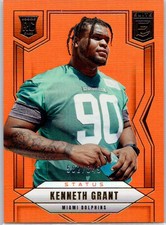 2025 Donruss Elite Status Metallic Orange #104 Kenneth Grant #/849 RC Dolphins
