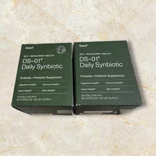 LOT OF 2 Seed DS-01 Daily Synbiotic Prebiotic Probiotic 60 Caps each EXP2027+