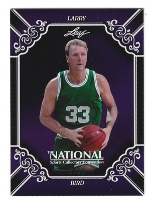 2026 Leaf National Promo Larry Bird Base # 95 Purple 9/25