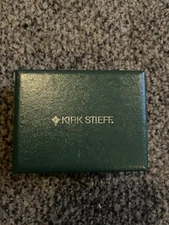 BROOCH: KIRK STIEFF PEWTER, ETCHED RAISED HOLLY, ENGRAVABLE 2" X 1 5/8" NIB