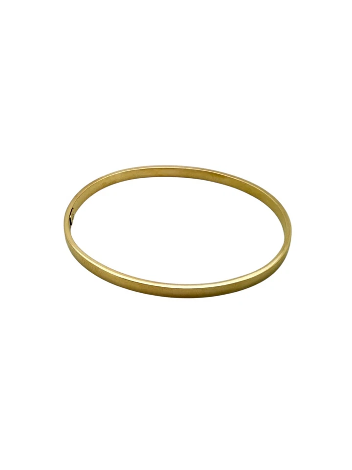 Tiffany & Co. Italy 18k Yellow Gold Smooth Oval Bangle Bracelet - Boxes! - Image 4 of 4