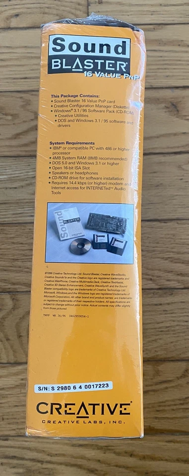 Sound Blaster 16 Value PNP SB2980 Sealed - Image 2 of 4