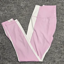 Wilo The Label Womens Leggings Medium Lilac Pink White Athleisure Stretch New