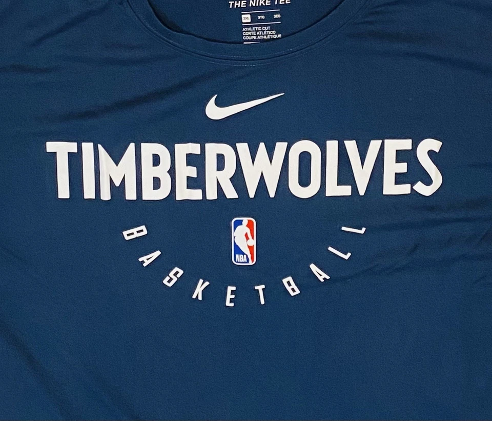 Nike NBA Minnesota Timberwolves Dri-Fit Performance Practice L/S Camisa Para Hombres 3XLT Foto 3 de 4
