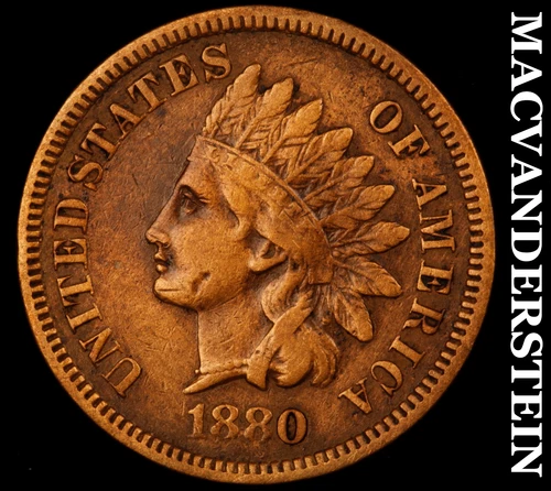 1880 Indian Head Cent- Very Fine- Scarce Better Date No Reserve #J1757