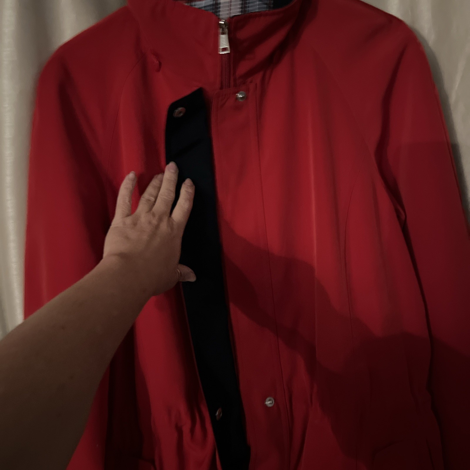 Nautical Woman’s Large Solid Red Jacket Coat With… - image 2