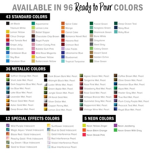 Pouring Masters Dark Sapphire Blue Metallic Pearl 32oz Water-Based Acrylic Paint - Picture 4 of 8