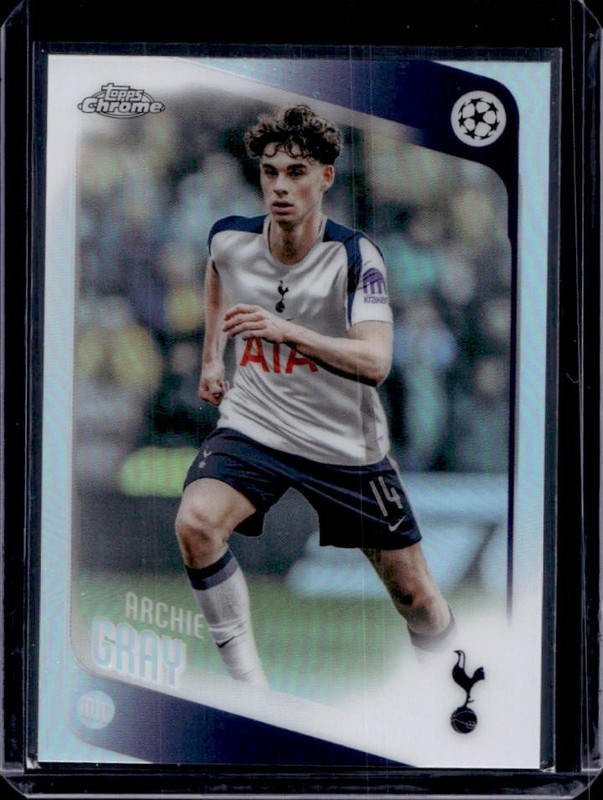 2025-26 Topps Chrome UEFA Archie Gray Refractor #165 Tottenham
