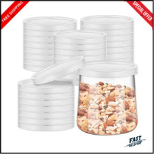 32 Pcs Oui Yogurt Jars Lids, Plastic Yogurt Container Jar Lids Sealed against...