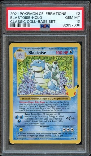 PM - 2021 - POKEMON CELEBRATIONS CLAS. COLL. - #2 - BLASTOISE - PSA 10 GEM MINT