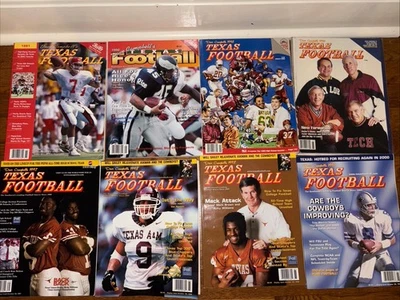 8 near perfect 1990s dave campbell texas football magazines - Image 1 of 4