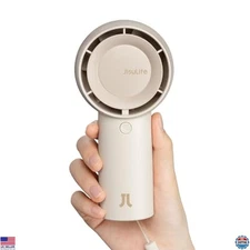 Portable Turbo Fan 4000mAh USB Rechargeable Mini Pocket Fan 5 Speeds - Brown