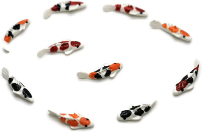 10 Mix Colorful Koi Fish Fairy Garden Animal Dollhouse Miniature Docoration