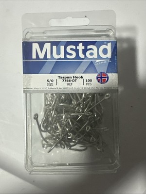 Mustad Tarpon Hook 7766-DT 5/0 Pack Of 100