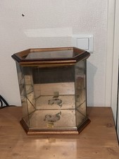 Petite vitrine En Bois vintage / en verre avec miroir et bois - Made in France