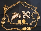 Vintage Costume Jewelry Lot Crown Trifari Pastelli Monet Liz Claiborne Enamel