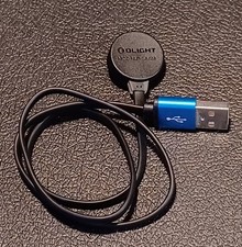 OLIGHT MCC 1A/1.5A/2A Magnetic Flashlight Charger USB Charging Cable     -A