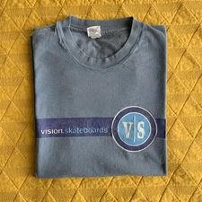 80s vintage Vision Streetwear Skate Tee Single Stitched Medium Super Rad