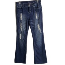 Cache Boot Cut With gem Embellishment Beads distressed jeans size 6